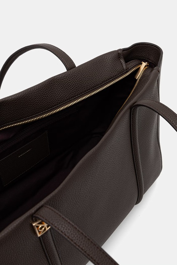 Calvin Klein kabelka typu shopper dámska z imitácie kože LV04F3424G hnedá
