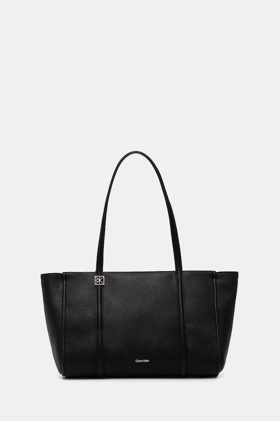 Calvin Klein torebka shopper damska z imitacji skóry czarny LV04F3424G