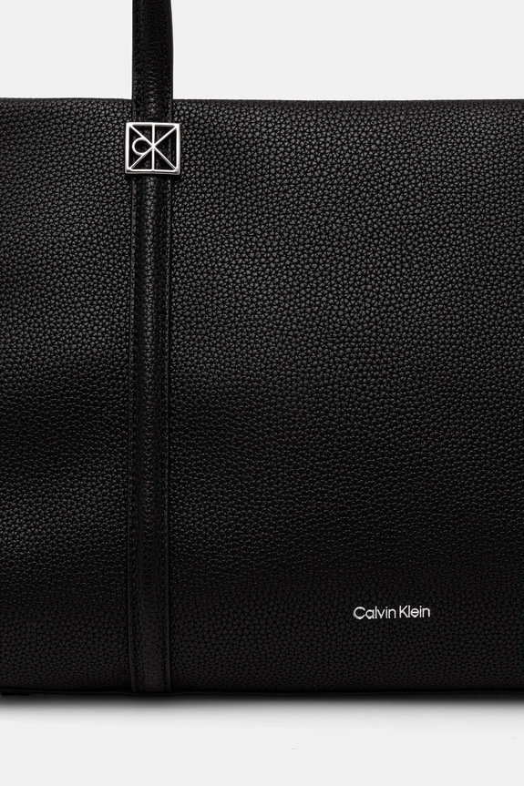 Calvin Klein torebka shopper damska z imitacji skóry czarny LV04F3424G