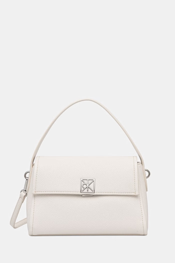 Calvin Klein torebka crossbody damska z imitacji skóry biały LV04F3425G
