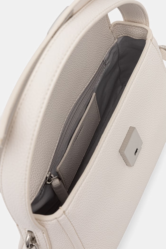 Calvin Klein torebka crossbody damska z imitacji skóry LV04F3425G biały