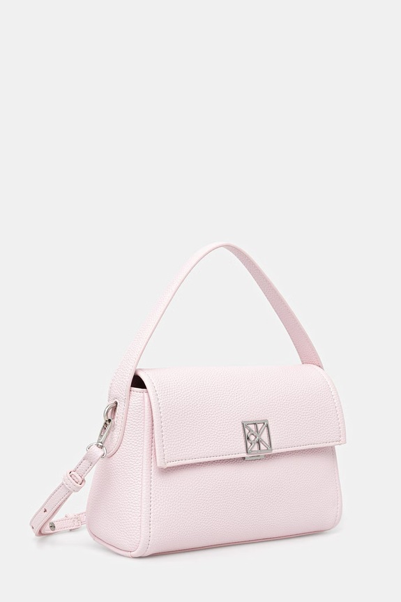 Calvin Klein torebka crossbody damska z imitacji skóry LV04F3425G różowy SS26