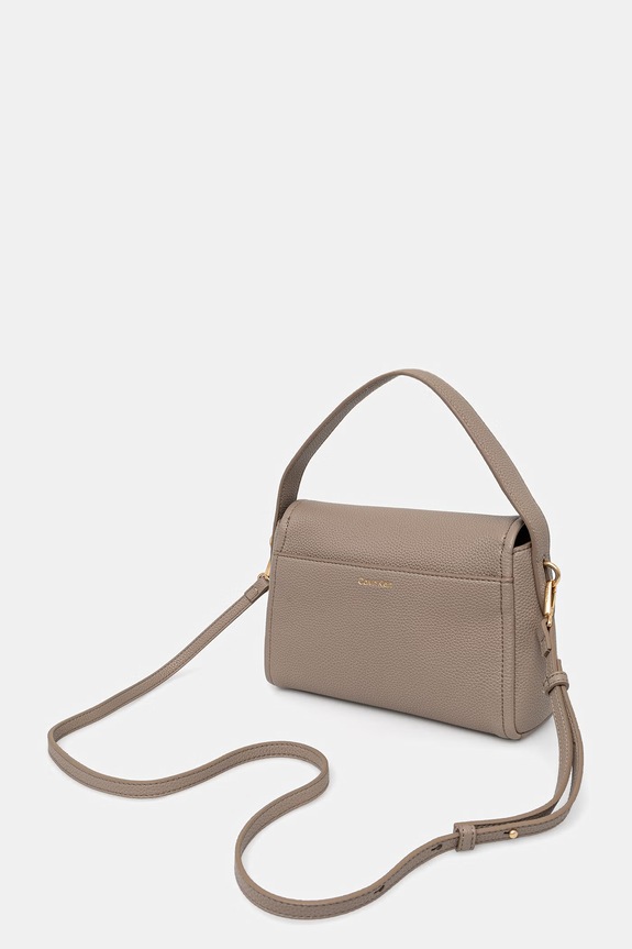 Akcesoria Calvin Klein torebka crossbody damska z imitacji skóry LV04F3425G beżowy