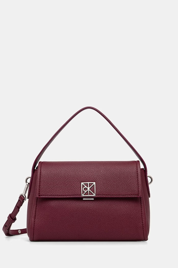 Calvin Klein torebka crossbody damska z imitacji skóry bordowy LV04F3425G