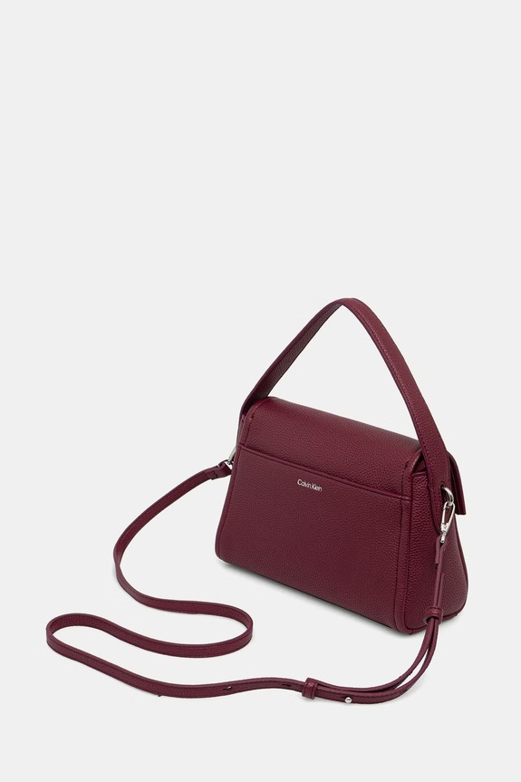 Akcesoria Calvin Klein torebka crossbody damska z imitacji skóry LV04F3425G bordowy