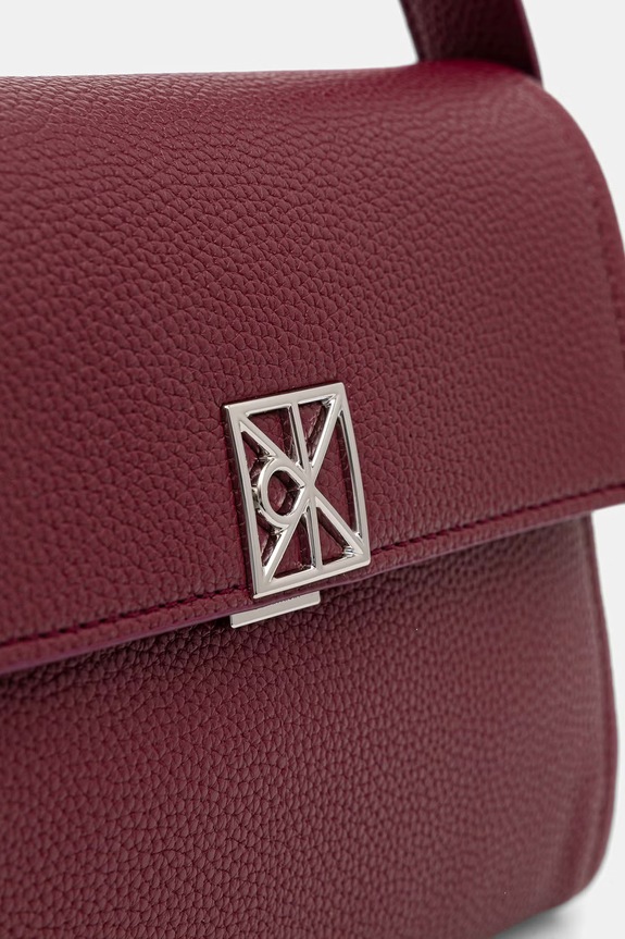 Calvin Klein torebka crossbody damska z imitacji skóry bordowy LV04F3425G