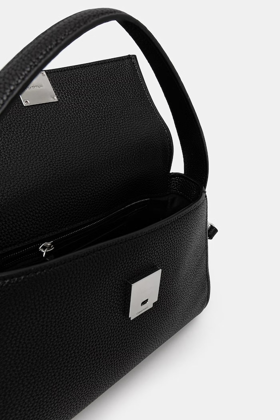 Calvin Klein torebka crossbody damska z imitacji skóry LV04F3425G czarny