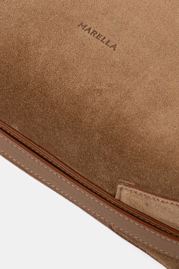 Marella borsa in pelle scamosciata MLAPUZZLE marrone 2613513056200