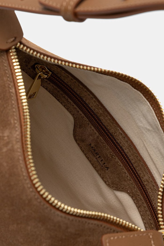 Marella borsa in pelle scamosciata MLAPUZZLE 2613513056200 marrone