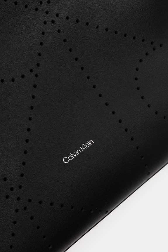 Calvin Klein geantă shopper de damă din piele negru LV04F3359G