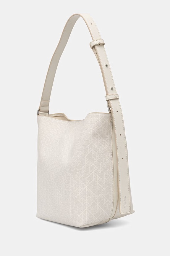 Calvin Klein torebka koszyk damska z imitacji skóry LV04F3365G beżowy SS26