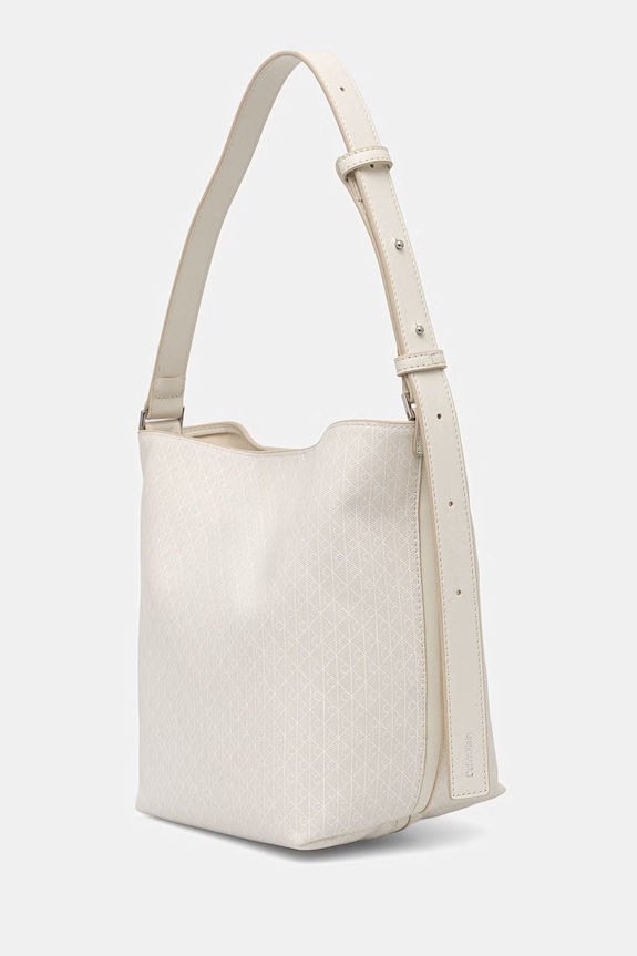 Calvin Klein torebka koszyk damska z imitacji skóry LV04F3365G beżowy SS26