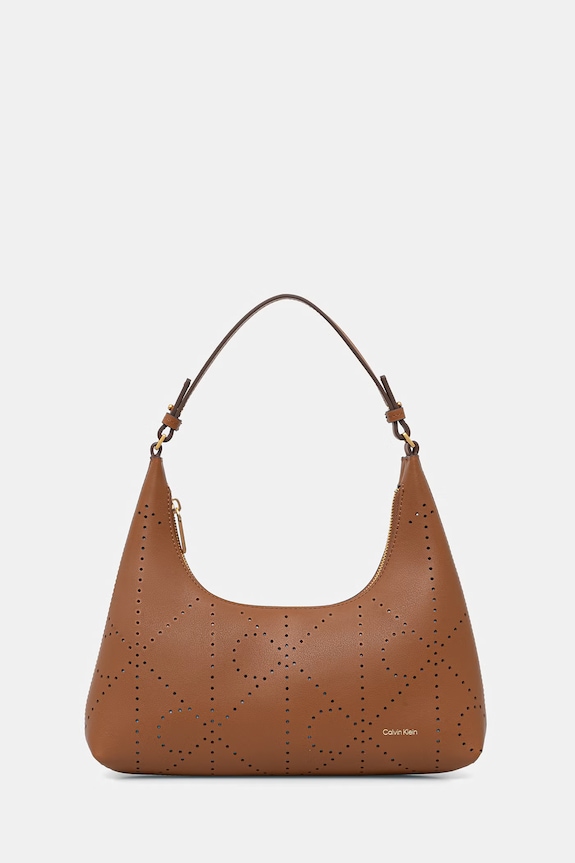 Calvin Klein crossbody kabelka dámska kožená hnedá LV04F3367G