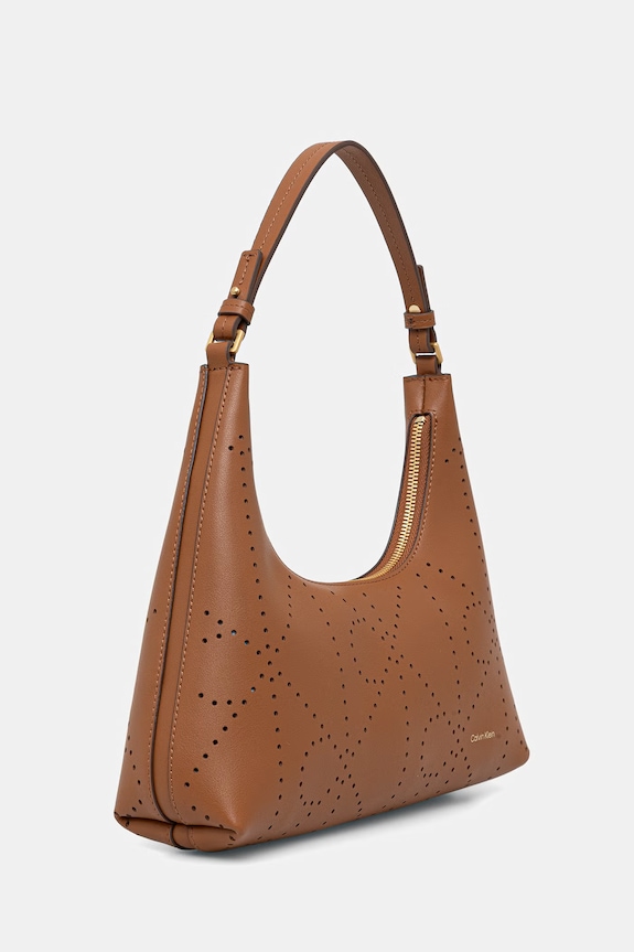 Calvin Klein crossbody kabelka dámska kožená LV04F3367G hnedá SS26
