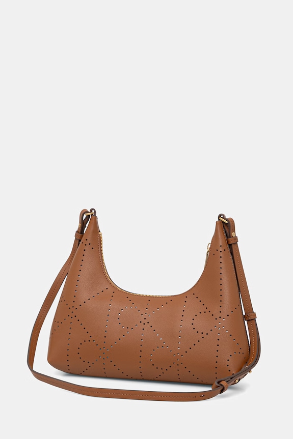 Doplnky Calvin Klein crossbody kabelka dámska kožená LV04F3367G hnedá