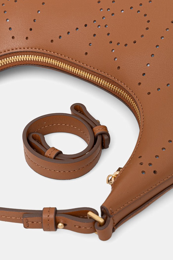 Calvin Klein crossbody kabelka dámska kožená LV04F3367G hnedá