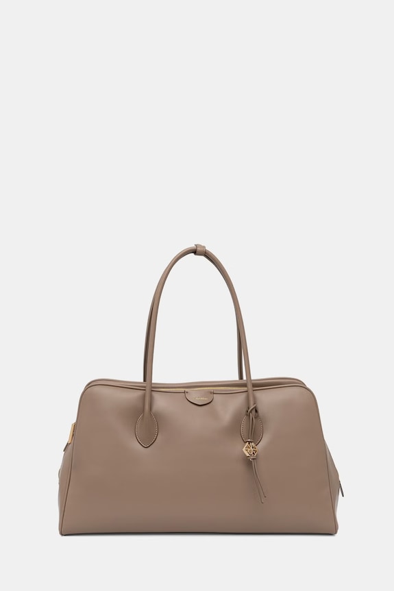 Calvin Klein torebka shopper damska z imitacji skóry beżowy LV04F3368G