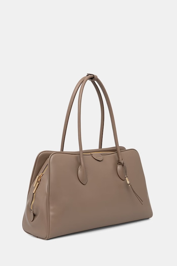 Calvin Klein torebka shopper damska z imitacji skóry LV04F3368G beżowy SS26