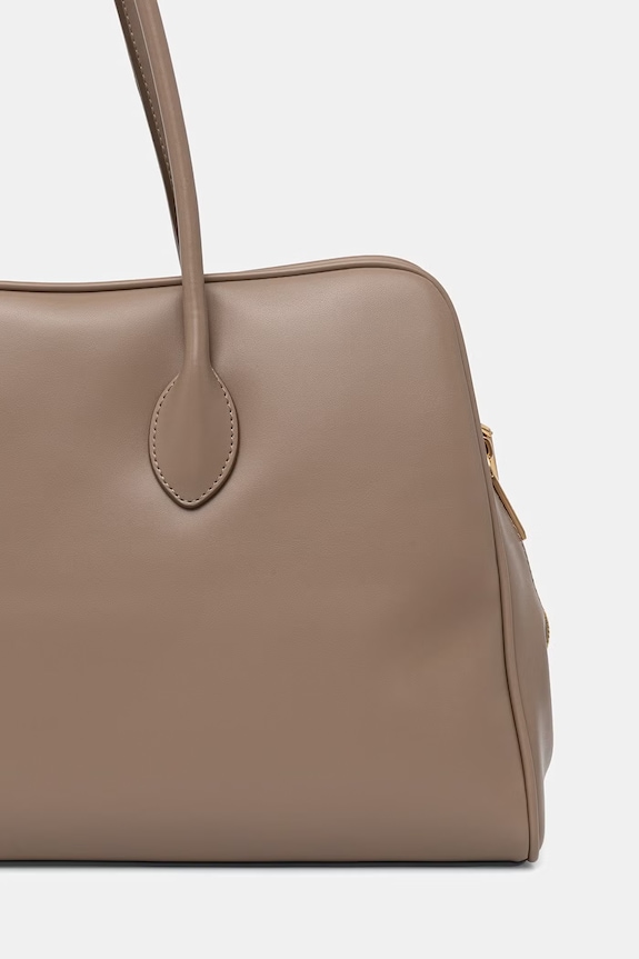 Akcesoria Calvin Klein torebka shopper damska z imitacji skóry LV04F3368G beżowy