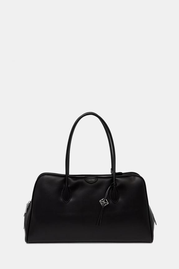 Calvin Klein torebka shopper damska z imitacji skóry czarny LV04F3368G