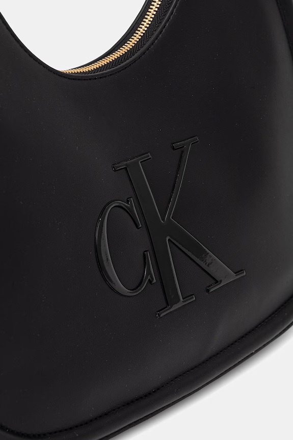 Calvin Klein Kabelka typu baguette dámska z imitácie kože čierna LV04F3427G