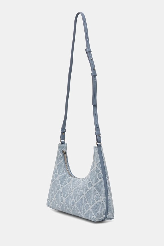 Akcesoria Calvin Klein torebka crossbody damska jeansowa LV04F3431G niebieski
