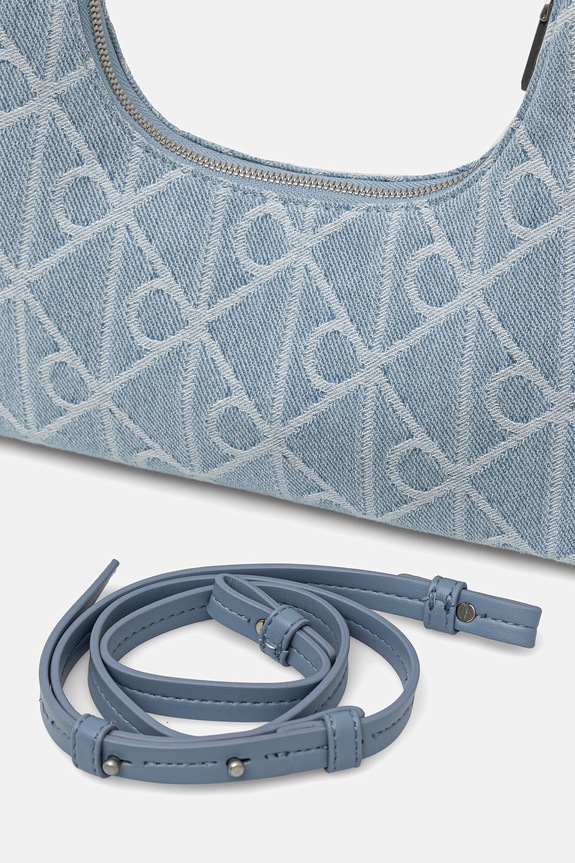 Calvin Klein torebka crossbody damska jeansowa niebieski LV04F3431G