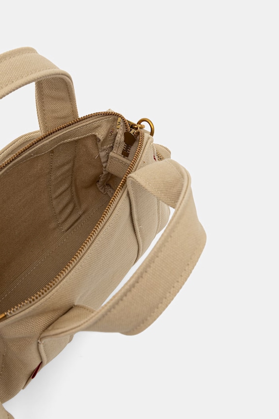 Calvin Klein crossbody kabelka dámska bavlnená LV04F3464G béžová