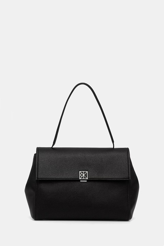 Calvin Klein torebka shopper damska z imitacji skóry czarny LV04F3494G