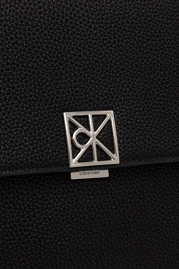 Calvin Klein torebka shopper damska z imitacji skóry czarny LV04F3494G