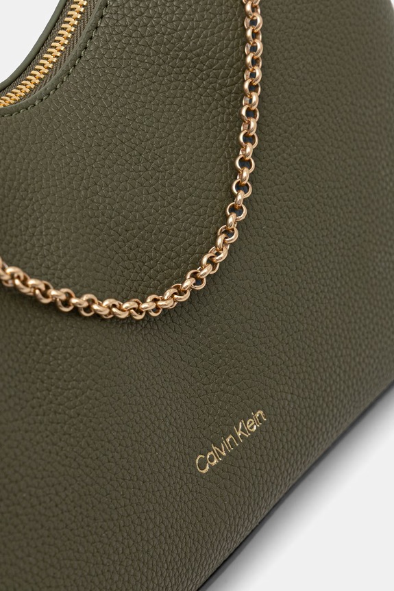 Calvin Klein torebka damska z imitacji skóry zielony LV04F3495G