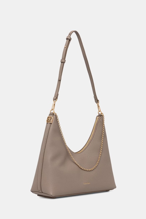 Calvin Klein torebka damska z imitacji skóry LV04F3495G beżowy SS26