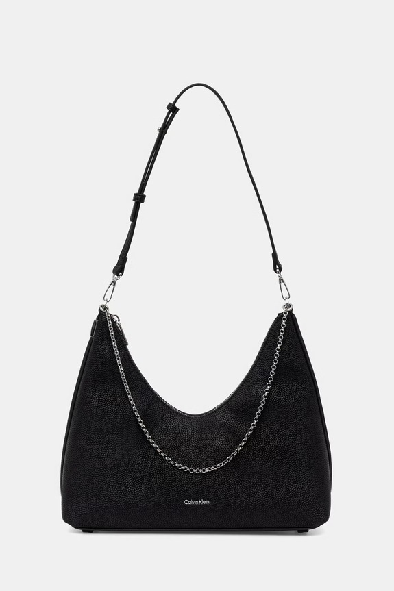 Calvin Klein torebka damska z imitacji skóry czarny LV04F3495G