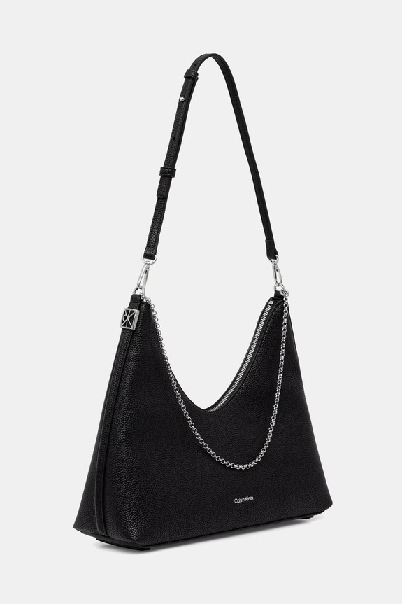 Calvin Klein torebka damska z imitacji skóry LV04F3495G czarny SS26