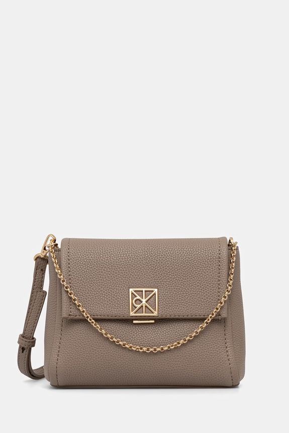 Calvin Klein torebka crossbody damska z imitacji skóry beżowy LV04F3511G