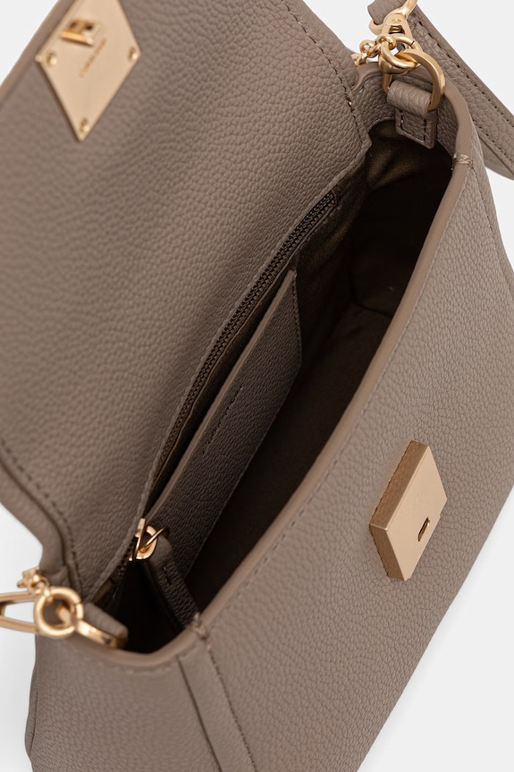 Calvin Klein torebka crossbody damska z imitacji skóry LV04F3511G beżowy