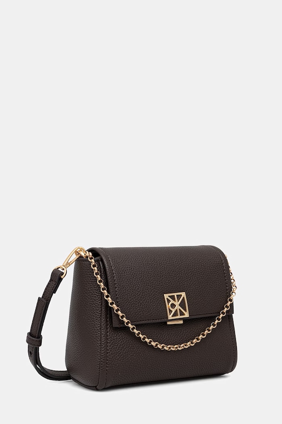 Calvin Klein torebka crossbody damska z imitacji skóry LV04F3511G brązowy SS26