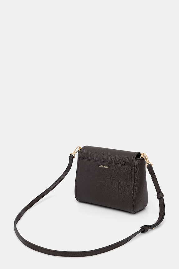 Akcesoria Calvin Klein torebka crossbody damska z imitacji skóry LV04F3511G brązowy