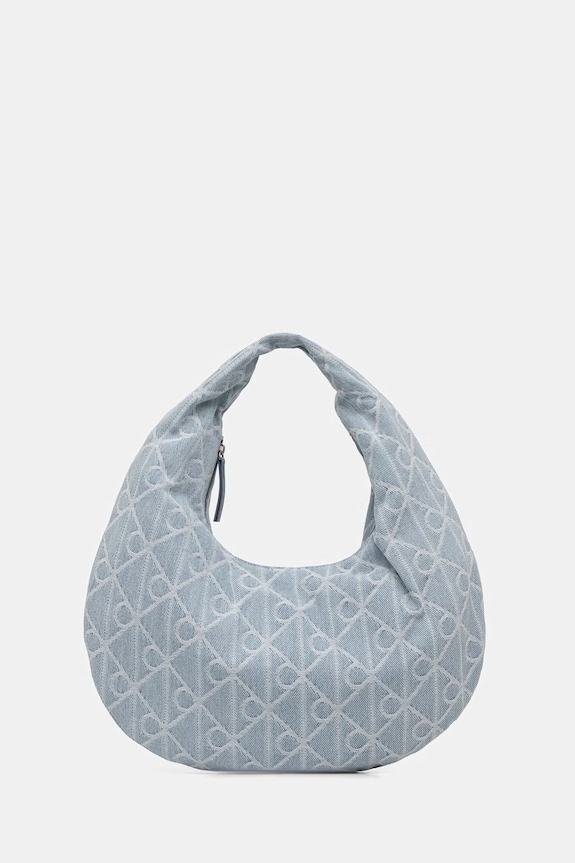 Calvin Klein torebka rogal damska jeansowa niebieski LV04F3591G