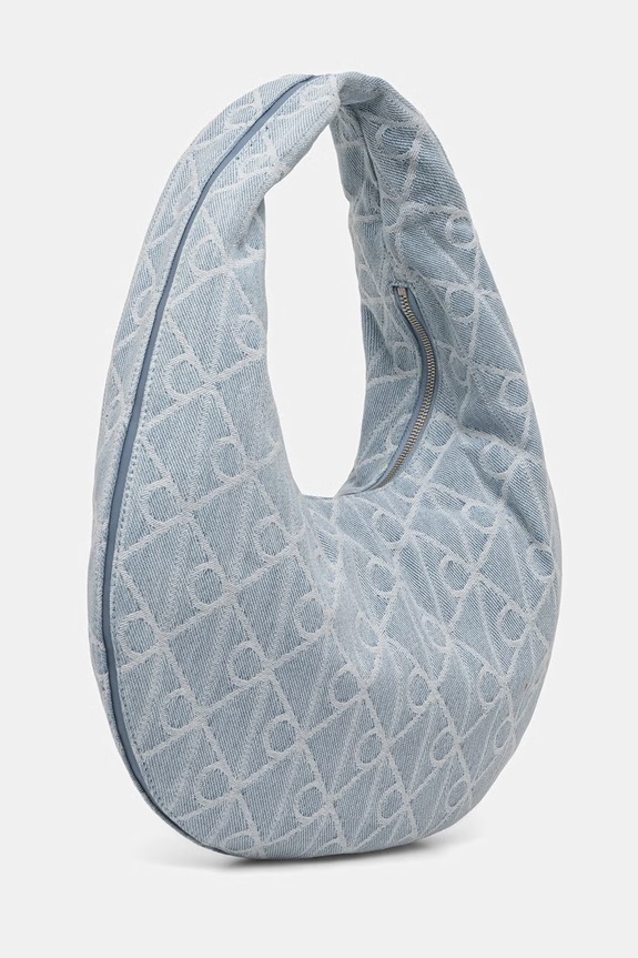 Calvin Klein torebka rogal damska jeansowa LV04F3591G niebieski SS26
