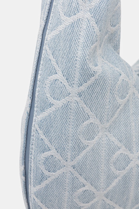 Calvin Klein torebka rogal damska jeansowa niebieski LV04F3591G