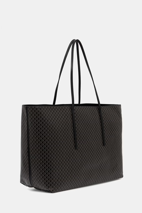Calvin Klein torebka shopper damska z imitacji skóry LV04F3364G czarny SS26