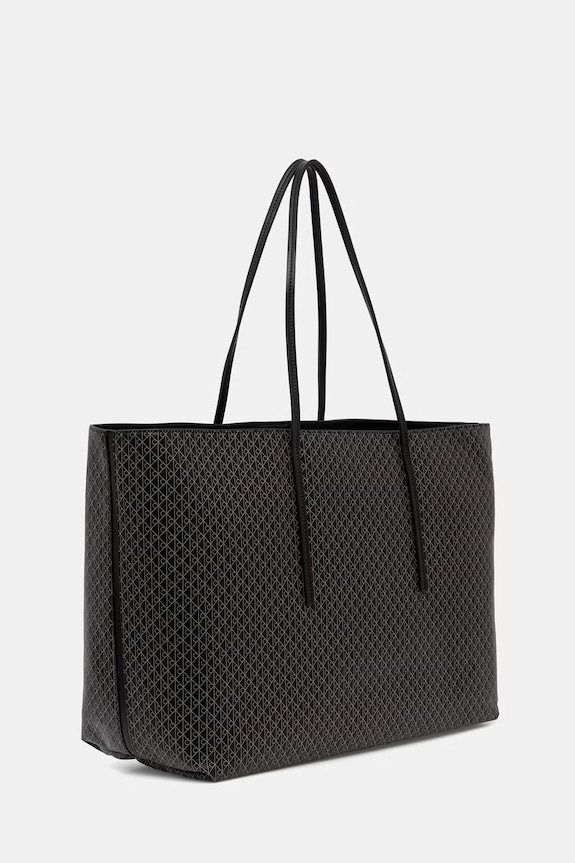 Calvin Klein torebka shopper damska z imitacji skóry LV04F3364G czarny SS26