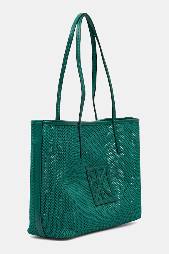 Calvin Klein torebka shopper damska LV04F3380G zielony SS26