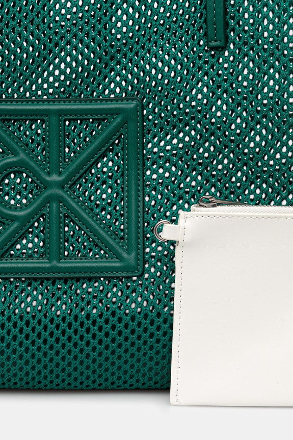 Calvin Klein torebka shopper damska zielony LV04F3380G