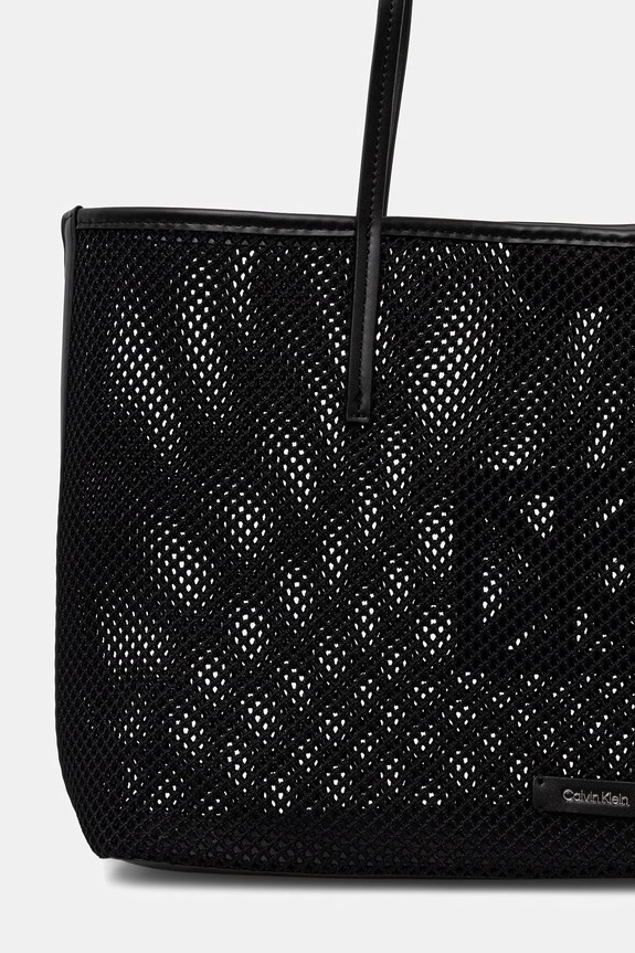Akcesoria Calvin Klein torebka shopper damska LV04F3380G czarny