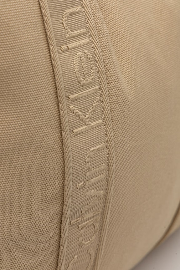 Calvin Klein torebka tote damska bawełniana beżowy LV04F3463G