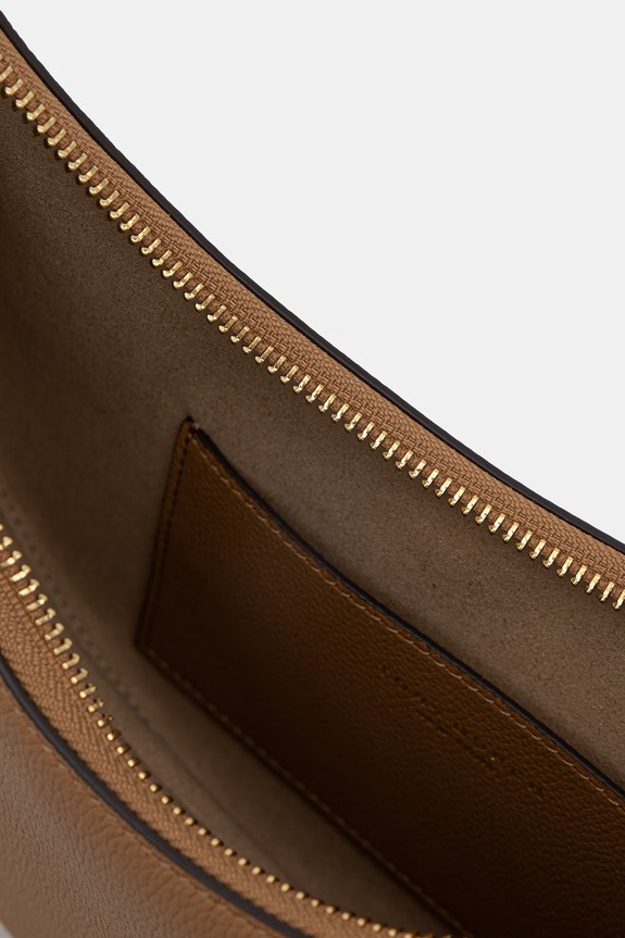Δερμάτινη τσάντα Tory Burch Romy 178677 καφέ