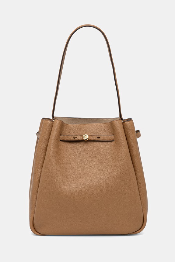 Kožená kabelka Tory Burch Romy přírodní kůže béžová 179986.