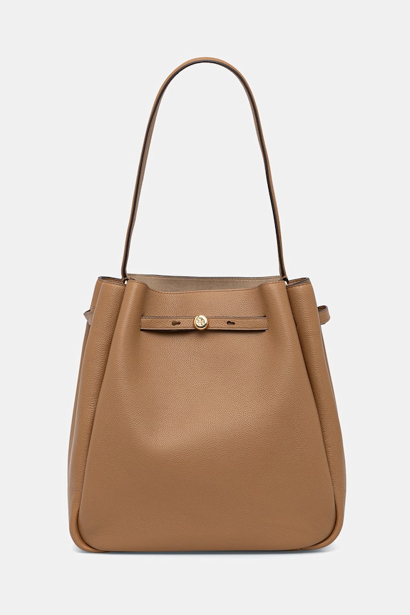 Kožená kabelka Tory Burch Romy přírodní kůže béžová 179986.